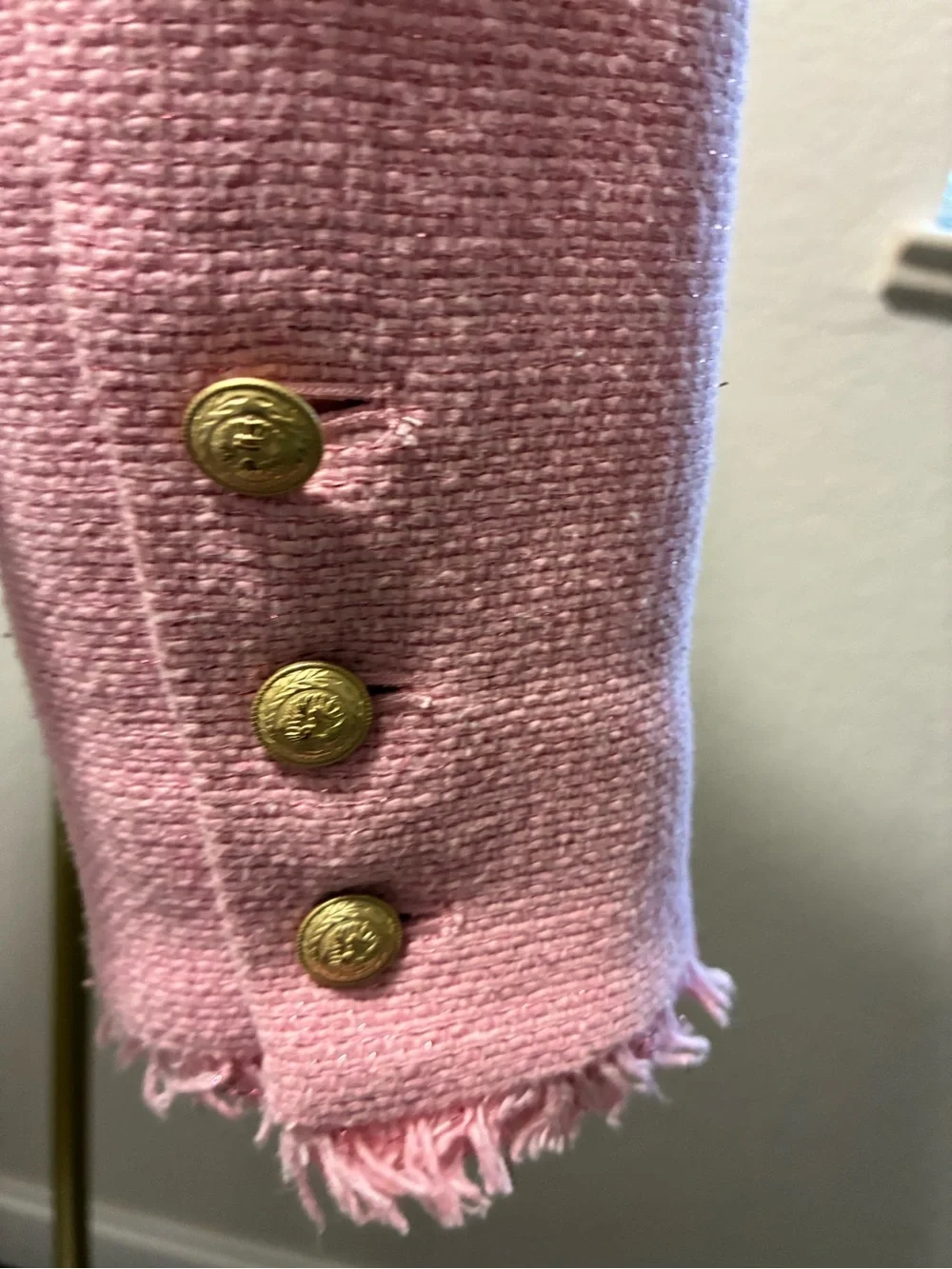 L'AGENCE Pink Frayed Jacket - Picture 5 of 10